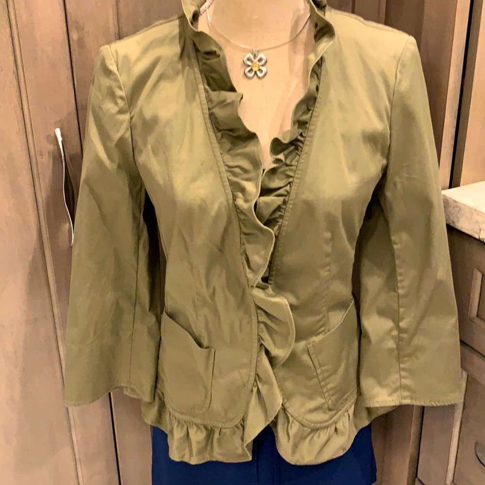 Talbots Lightweight Ruffled Jacket - image 1